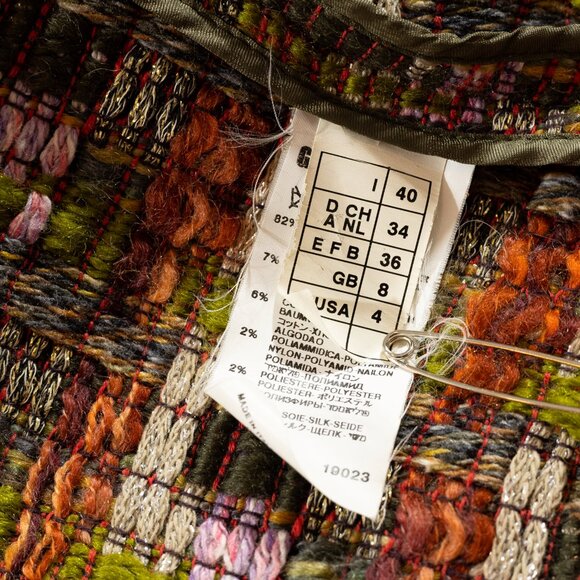 Missoni mixed wool metallic plaid long knit coat - Picture 6 of 9